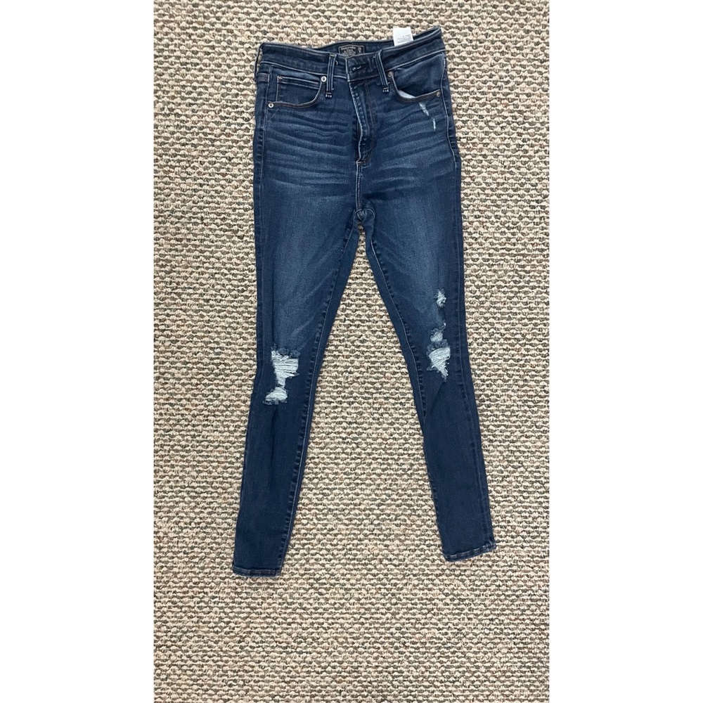 abercrombie and fitch ultra high rise ripped jean leggings